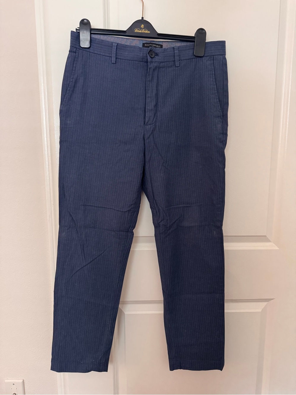 Banana Republic Navy Pinstripe Chinos